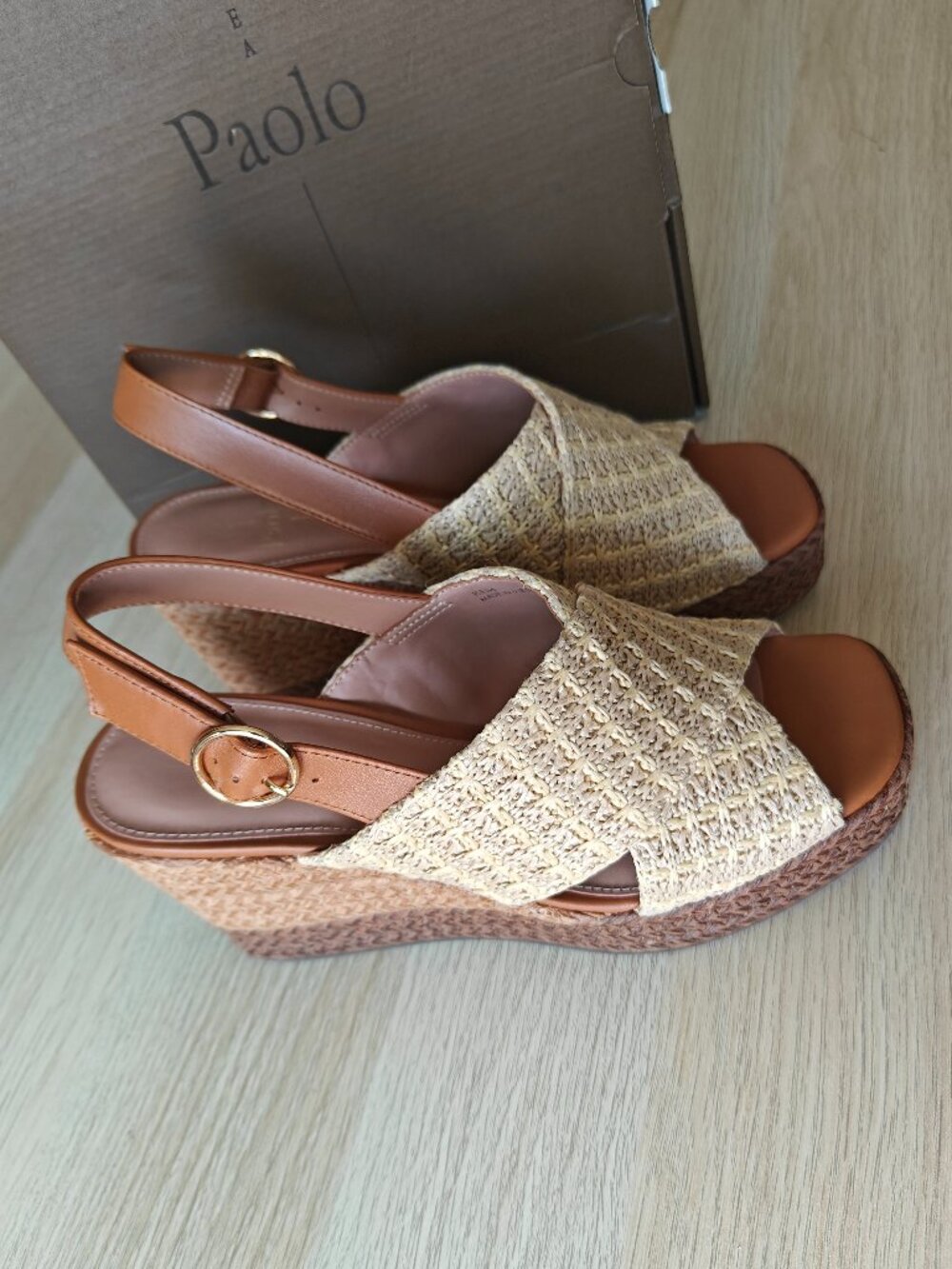 WOMEN'S LINEA PAOLO VALERY WEDGE SANDALS(SIZE 8 1/2)